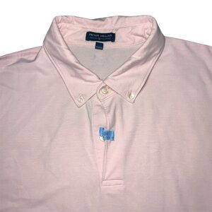 Peter Millar Crown Crafted Pink Men's Golf Polo Shirt Athletic Luxury XL